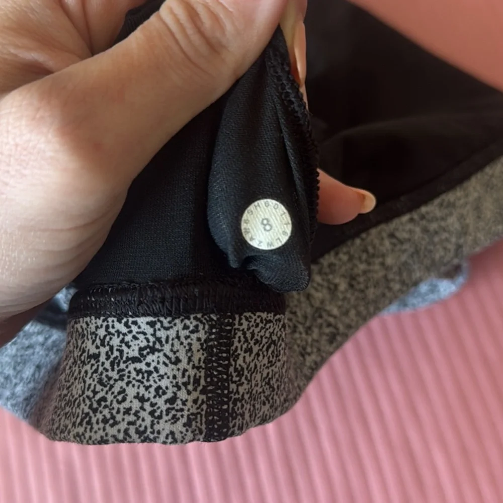 lululemon athletica Black and White Speckled Energy Bra